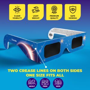 Pack Solar Eclipse Glasses - Blue Stars Design